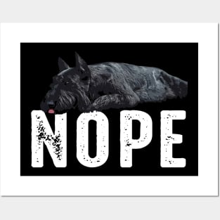 Urban Canine Carousel Schnauzer NOPE, Stylish Tee Collection Posters and Art